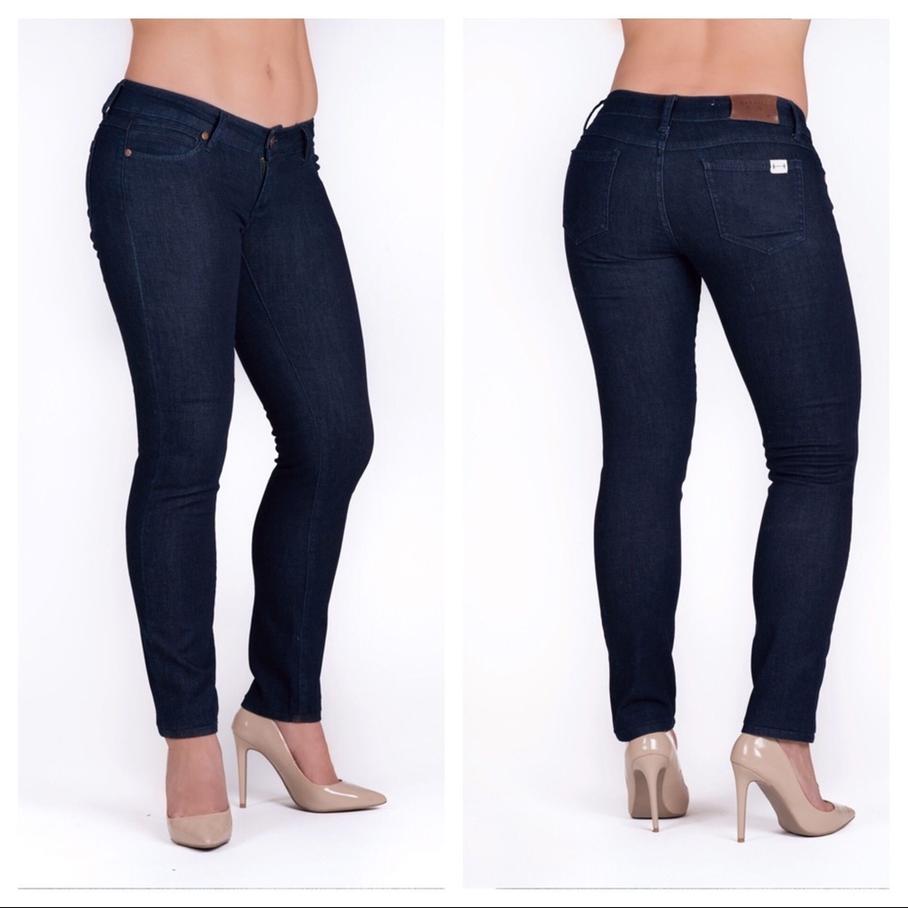 Slim Athletic Fit Barbell Jeans in Dark Wash